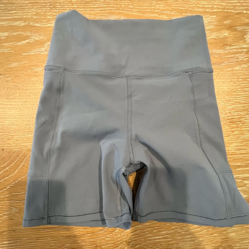 Vuori Gray Bike Shorts High-Waisted Performance Fit